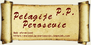 Pelagije Perošević vizit kartica